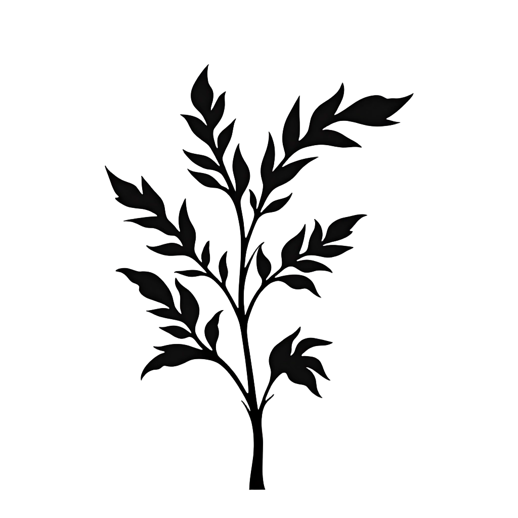 Elegant Plant Silhouette